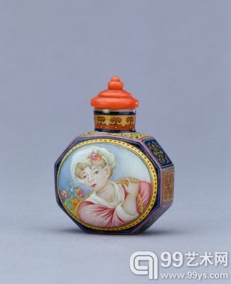 玻璃胎画珐琅西洋仕女图鼻烟壶.jpg