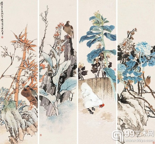 任伯年(1840-1896)  幽禽奇珍