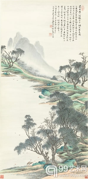 冯超然 (1882-1954) 湖天春色