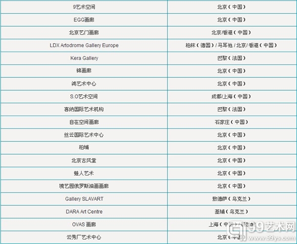 【2014艺术北京参展机构】