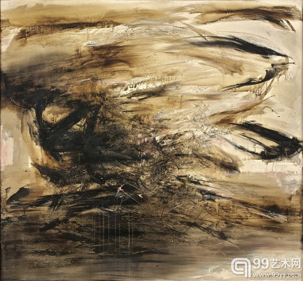 赵无极 油彩、画布 150×162cm 1964