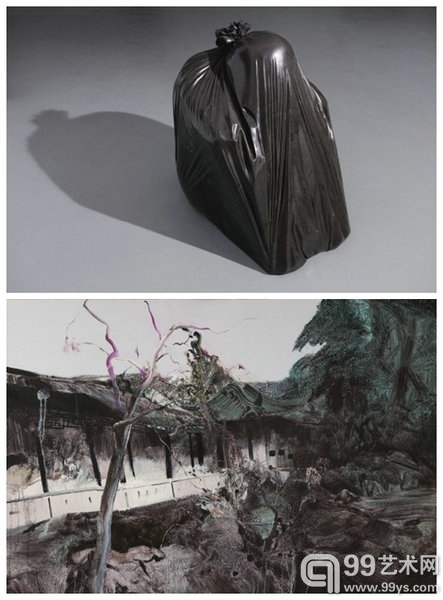 卢征远 慢性1 黑色大理石雕刻 75×70×50cm 2011