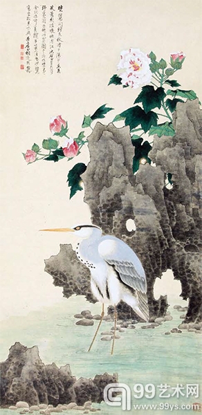 谢稚柳《拒霜沙鹭》北京歌德 2011秋拍拍品
