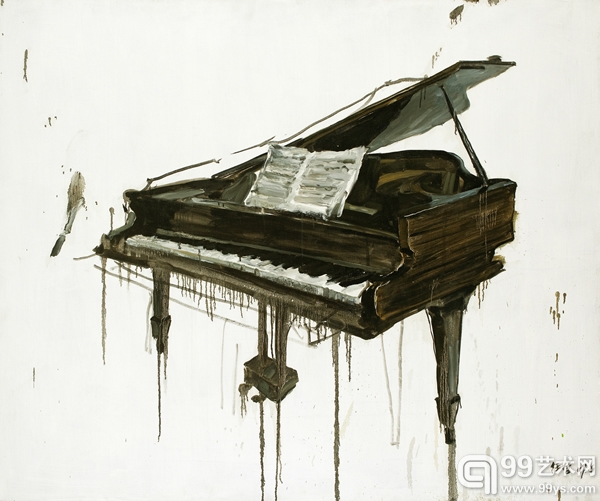 任哲_ 钢琴_ 布面油画_190×170cm_ 2009#8EA0