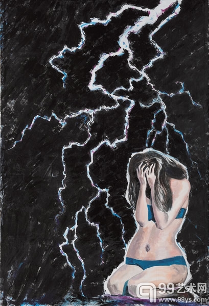 王兴伟_ 悔恨的泪_ 300×200cm_ 布面油画_ 2001#CADE