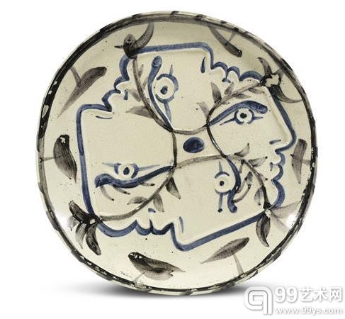 《四相连侧面头像》
