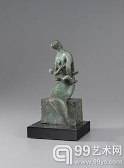 亨利·摩尔  《Maquette for Curved Mother and Child》