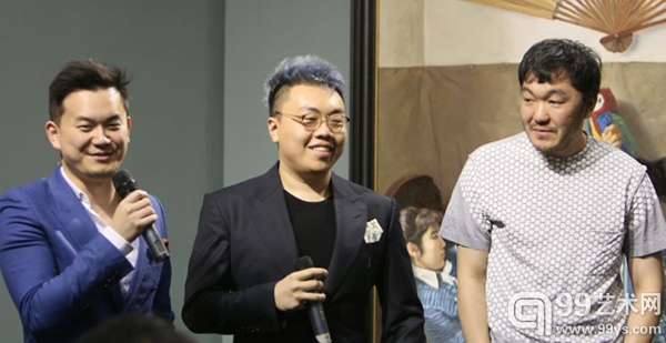 青年藏家周大为、林翰、赵友厚(从左往右)