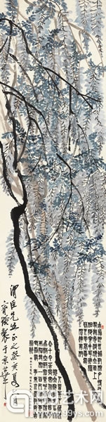 齐白石 紫藤 