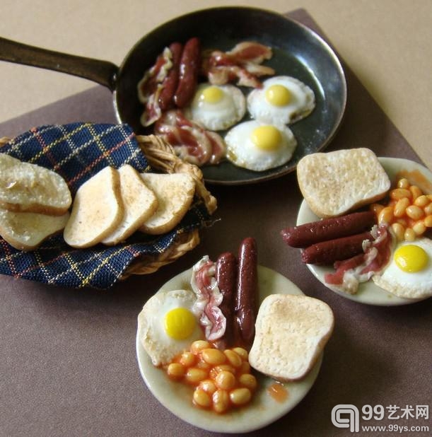 法艺术家创造微型食品