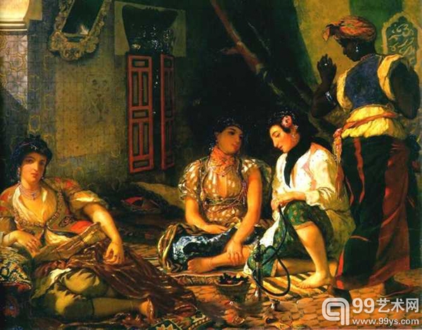 德拉克洛瓦 《房间内的阿尔及尔妇女》 1832年 布面油画