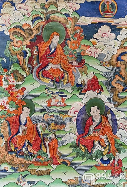 18世纪 罗汉传记唐卡 西藏