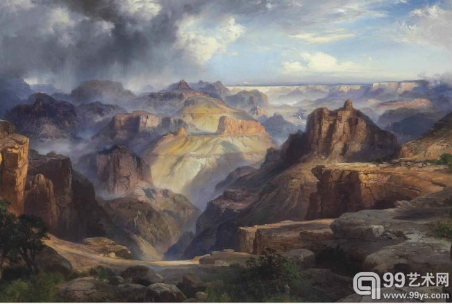 马斯•莫兰（Thomas Moran）的《科罗拉多大峡谷》（The Grand Canyon of the Colorado）
