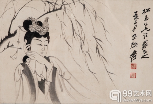 张大千《暮春风》