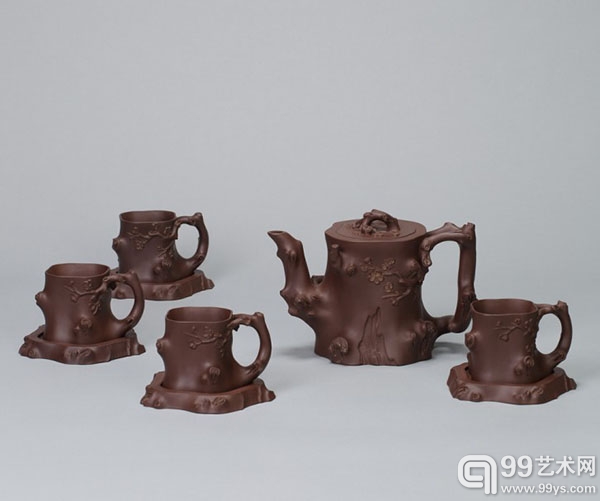 汪寅仙(b.1943)  梅桩套壶