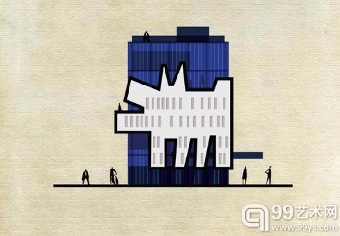 当艺术遇上建筑：插画家将艺术大师风格融入建筑