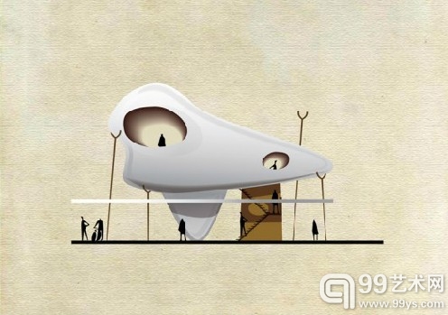 当艺术遇上建筑：插画家将艺术大师风格融入建筑