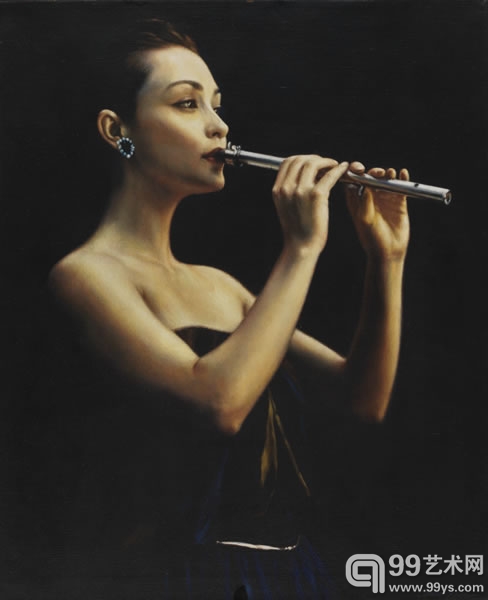 陈逸飞《独奏》72x60cm