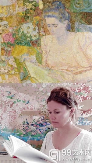 7. 简·图洛普(Jan Toorop 1858-1928)《Portrait of Marie Jeanette de Lange》。Victoria创作。