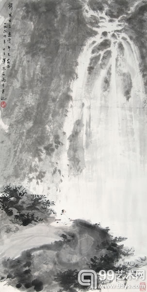 傅抱石 (1904-1965) 观瀑图