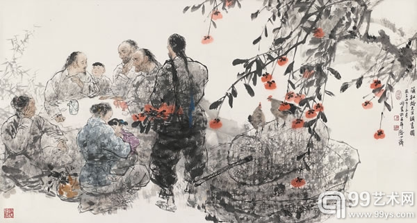 王明明 (b.1952) 蒲松龄讲书图