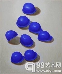 张慧，《蓝图•聚集》，2014，布上丙烯，78 x 63。