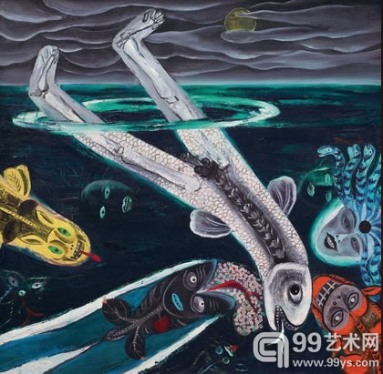 孙良 1990年作 隐入 