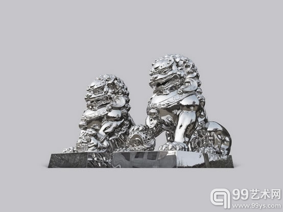 陈志光 2012年作 中国狮 （一对） 