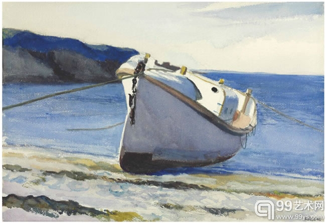 爱德华•霍普（Edward Hopper）的《海岸巡逻艇I》（Coast Guard Boat I）