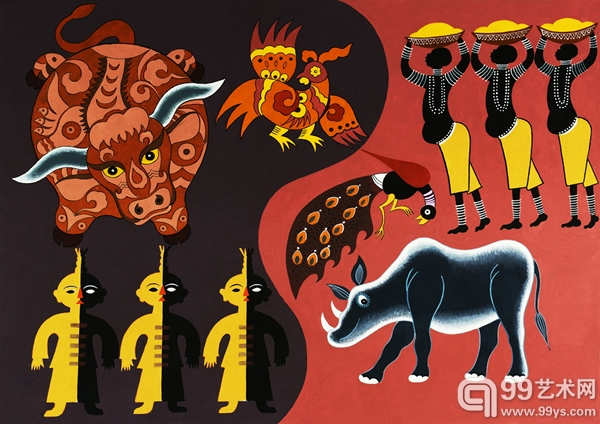 作品：《中非对话》作者：李俊敏