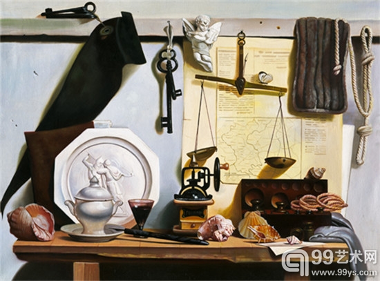 米巧铭写实油画作品：《静物•匠心》 80cm*60cm 2012年作