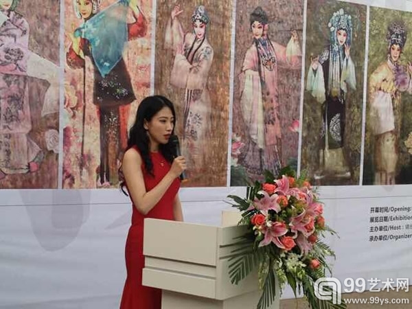 画家米巧铭在开幕式讲话