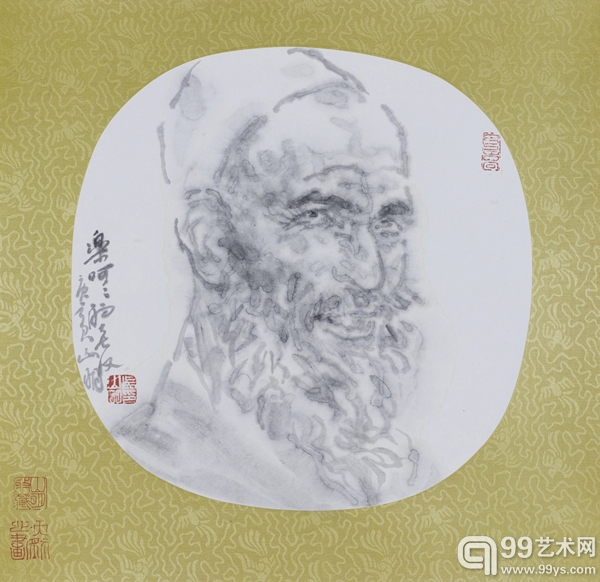 乐呵呵 中国画 45x45cm 2013