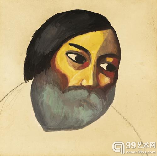 马列维奇《农民的头部》