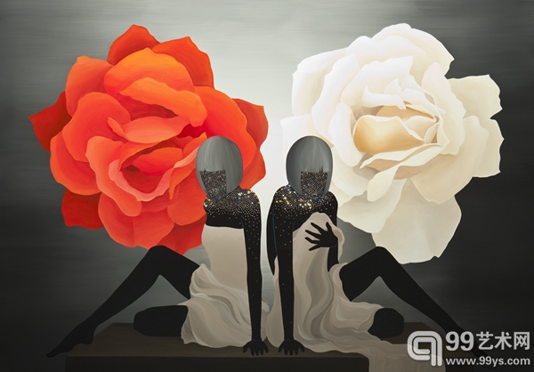 女人香 钻石情33 复合媒材 162x112cm