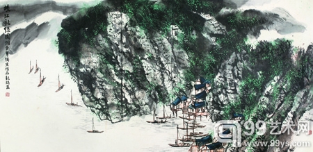 龙瑞 峡江新绿图