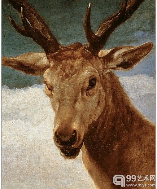 迭戈•委拉斯开兹（Diego Velázquez）的《雄鹿头像》（Head of a Stag）