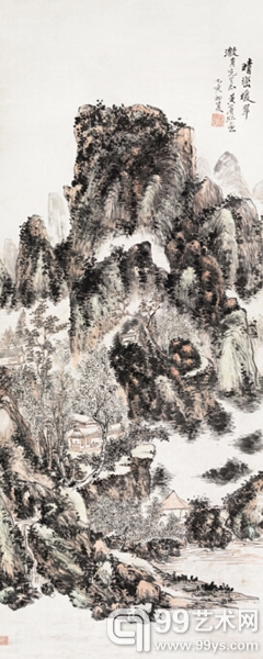 黄宾虹的《晴峦暖翠》成交价：874万元 
