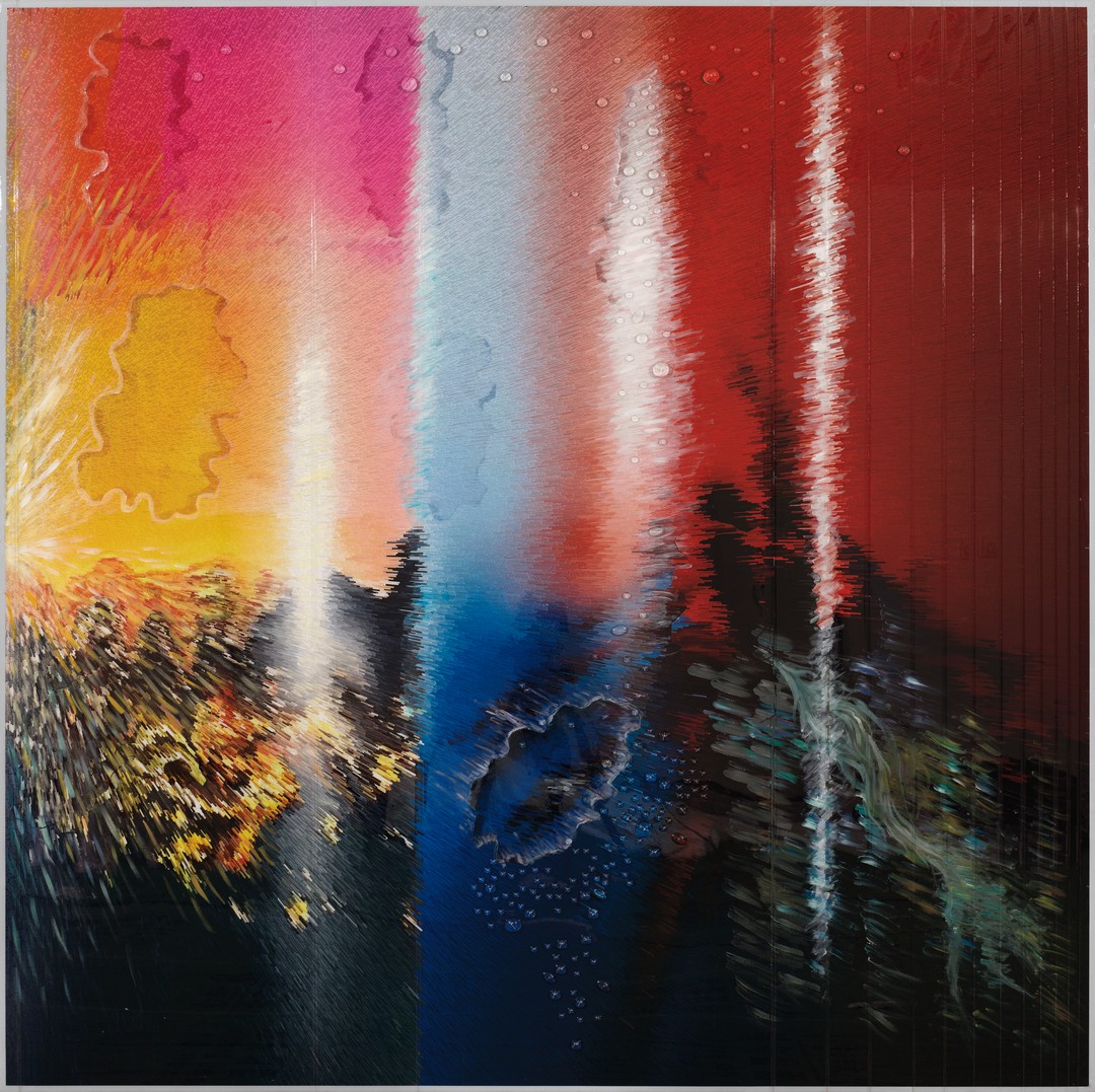 光影9，布面丙烯、综合材料，200cm&times;200cm，2025