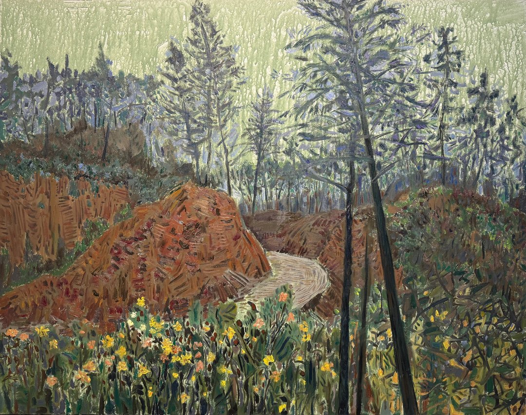 《半山有雨》120&times;150cm 布面丙烯油彩 2025  