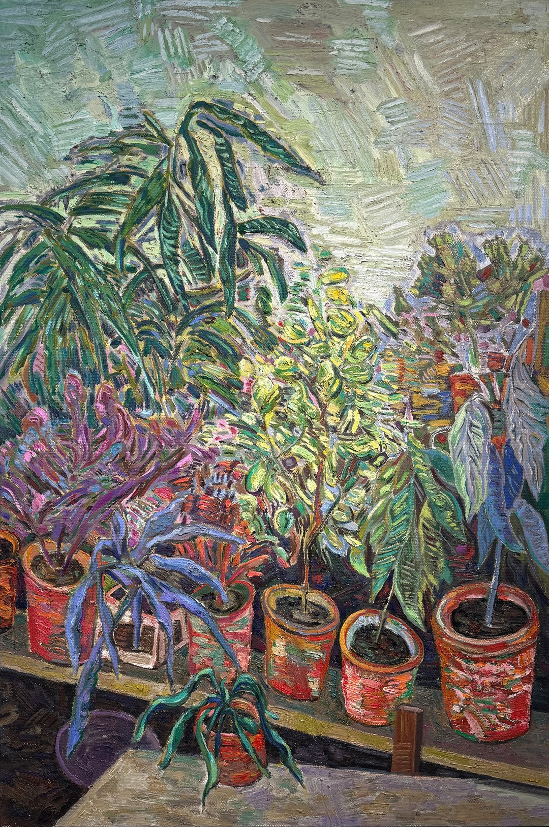 《花市》120&times;80cm 布面油彩 2023 