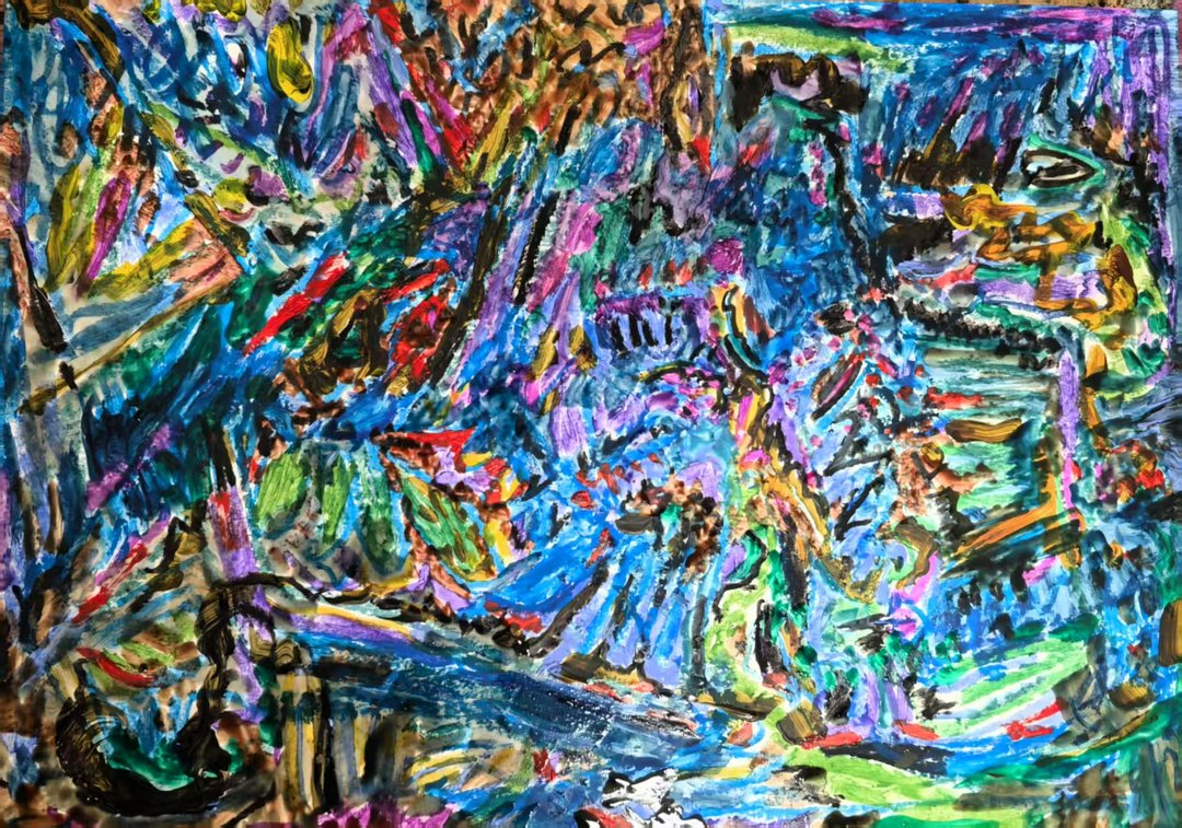 《爱情诗》19&times;26.6cm 纸板油画棒 2025