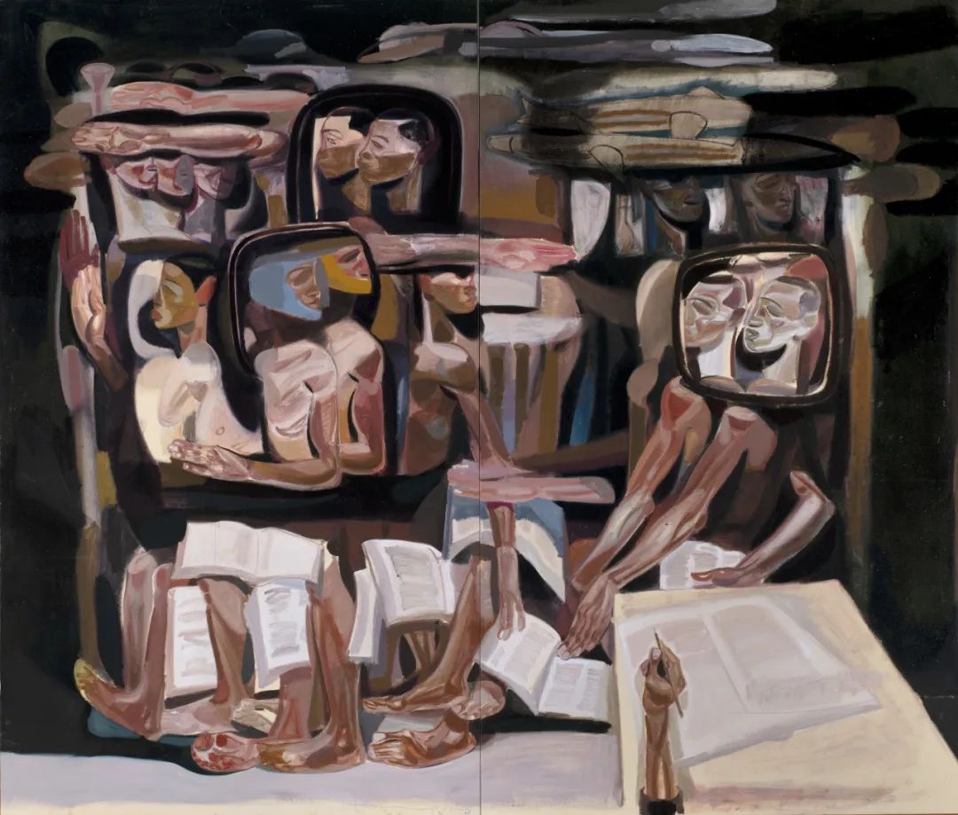 特斯法耶·乌尔盖萨《年轻人没有国界31》 布面油画,248.5 × 292.7 cm(双联画),2024