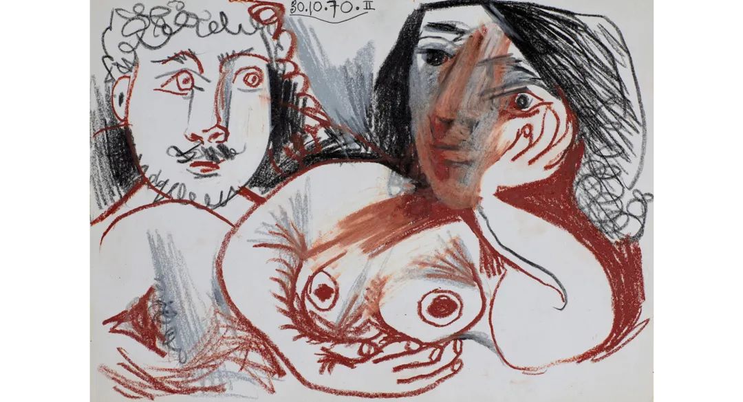 毕加索,《画家与模特》 1964