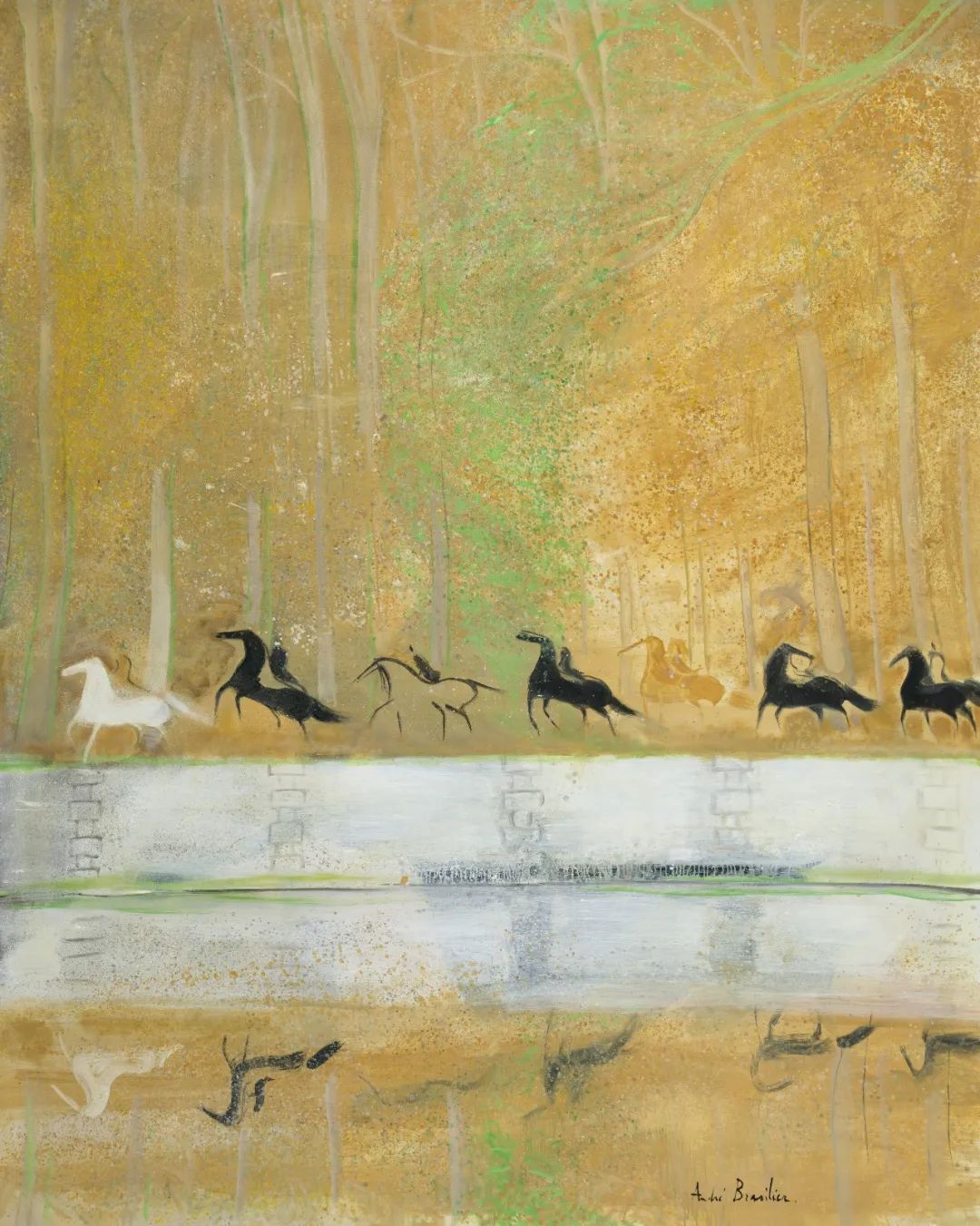 拍品编号120 安德烈&middot;布拉吉利 (1929年生) 《秋日骑行》