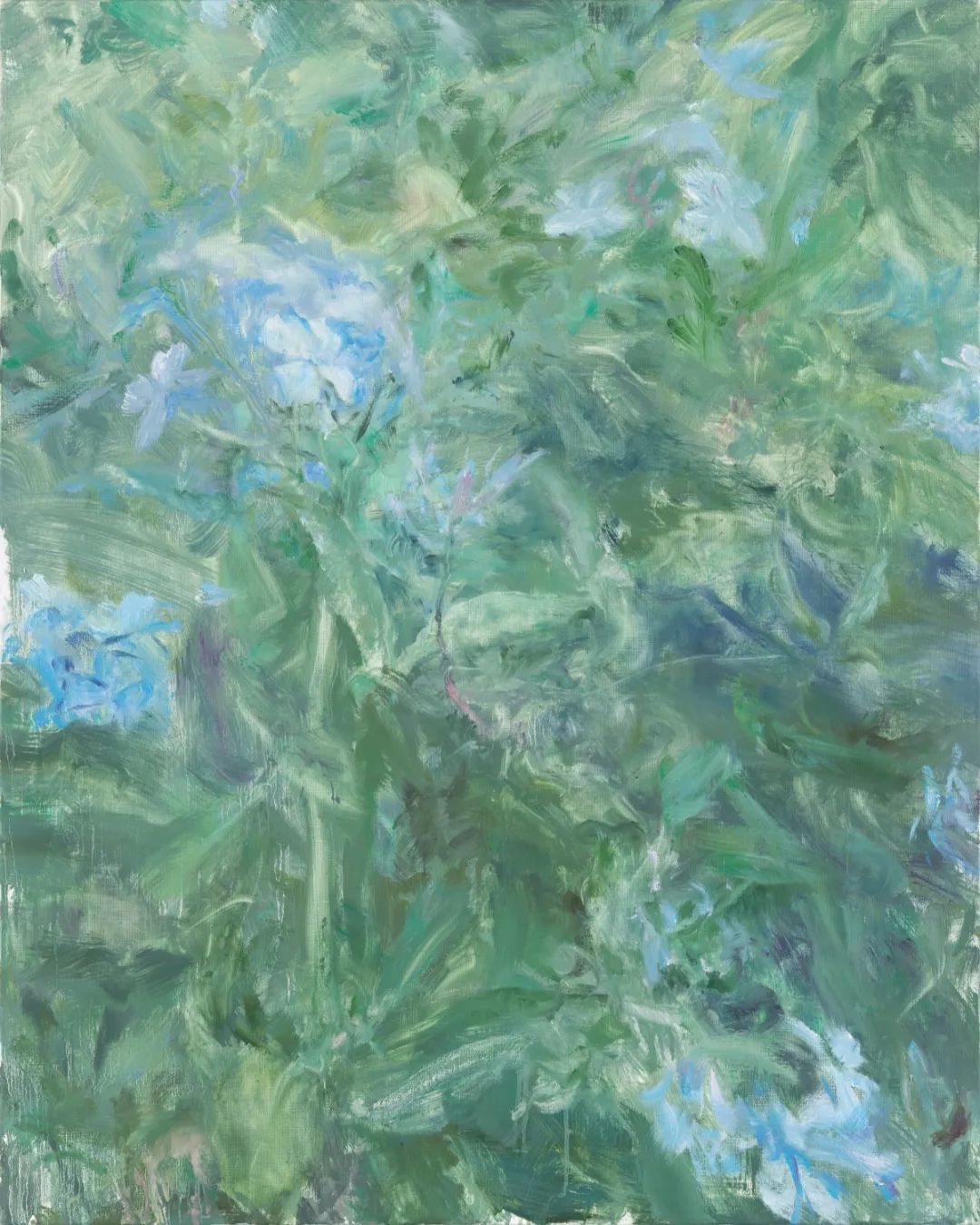 ▲何多苓《杂花写生》系列 布面油画 100x80cm 2025 艺术家及应空间当代艺术中心惠允