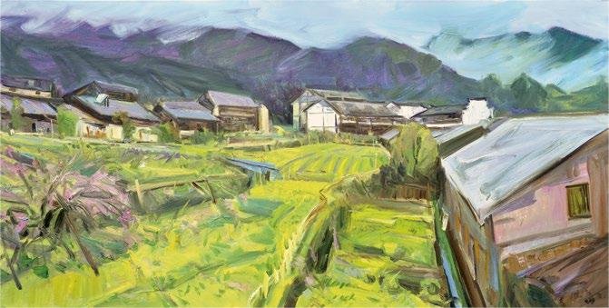 《匡山春早》范迪安100&times;200cm，布面油画，2024年