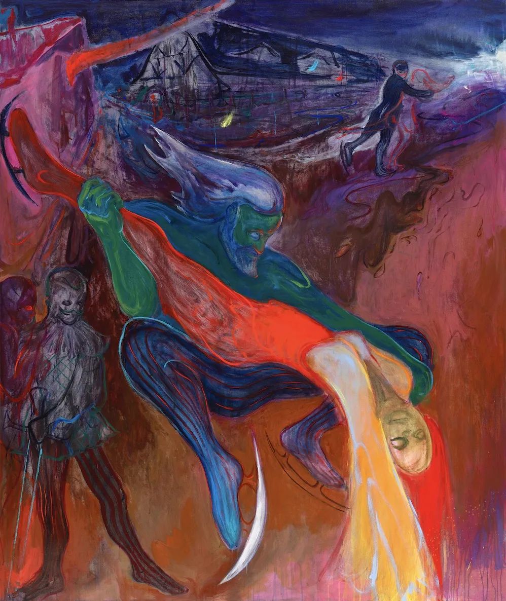 傅饶《生命之舞 II》 布面丙烯,220 × 185 cm,2026