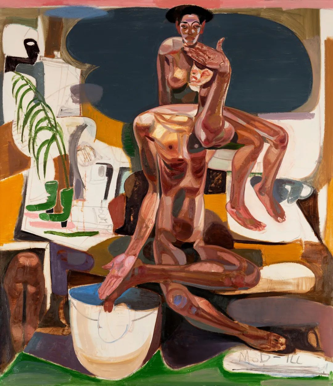 特斯法耶·乌尔盖萨《亢奋2》 布面油画,230 × 200 cm,2022