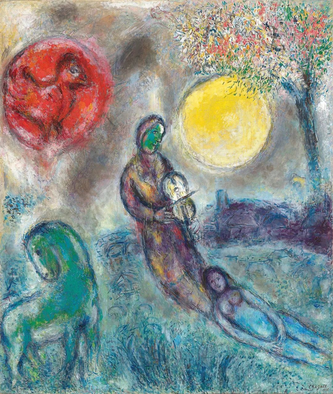 马克&middot;夏加尔 (1887-1985) 《田园牧歌》